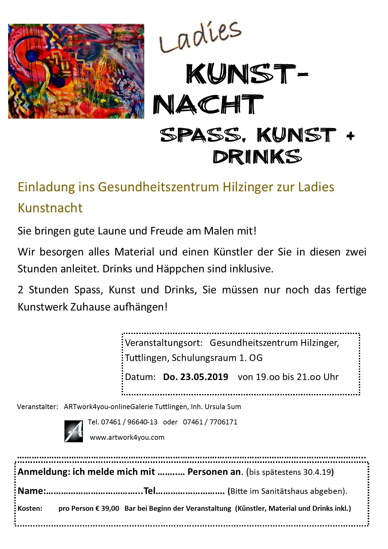 1. LADIES  Kunst-Nacht in Tuttlingen